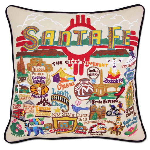 Quirks! Pillows Santa Fe Hand-Embroidered Pillow by CatStudio