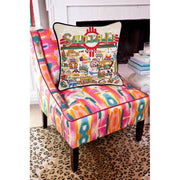 Quirks! Pillows Santa Fe Hand-Embroidered Pillow by CatStudio