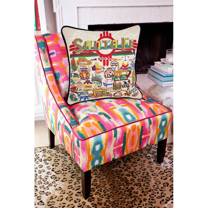 Quirks! Pillows Santa Fe Hand-Embroidered Pillow by CatStudio