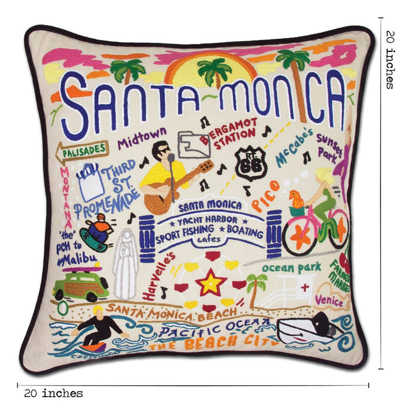 Quirks! Pillows Santa Monica, CA Hand-Embroidered Pillow