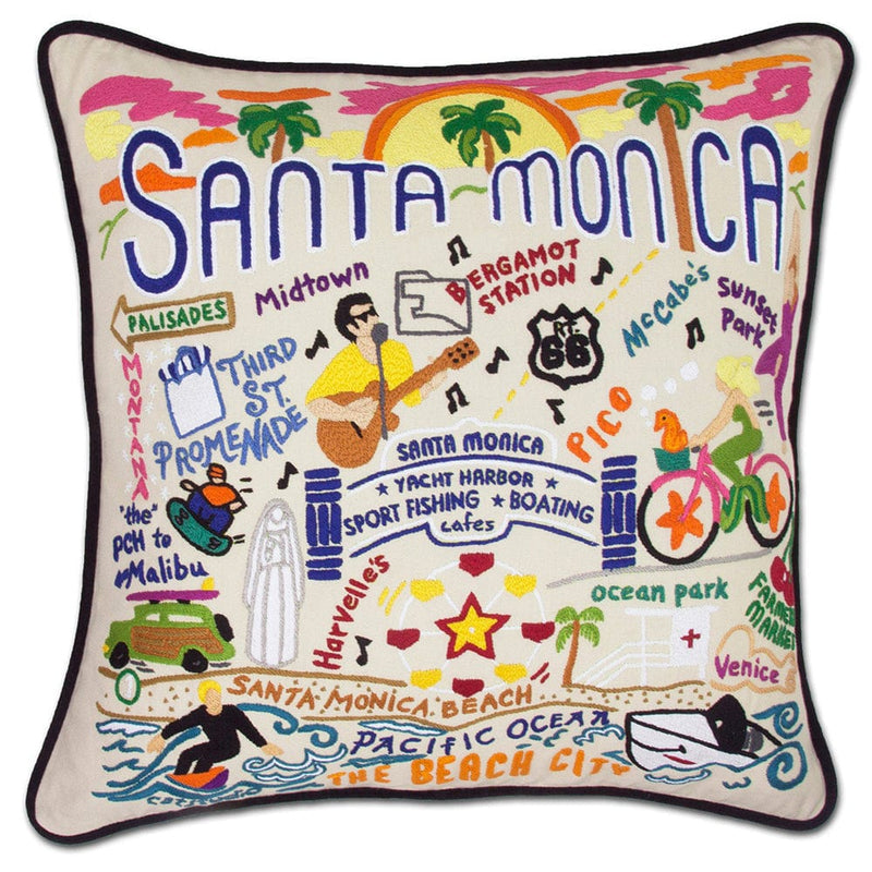 Quirks! Pillows Santa Monica, CA Hand-Embroidered Pillow