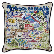 Quirks! Pillows Savannah, GA Hand-Embroidered Pillow