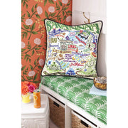 Quirks! Pillows Savannah Hand-Embroidered Pillow by CatStudio