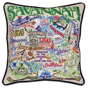 Quirks! Pillows Savannah Hand-Embroidered Pillow by CatStudio