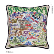Quirks! Pillows Savannah Hand-Embroidered Pillow by CatStudio