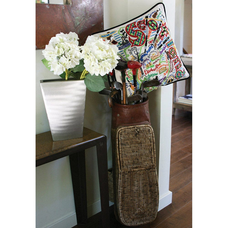 Quirks! Pillows Scotland Hand-Embroidered Pillow