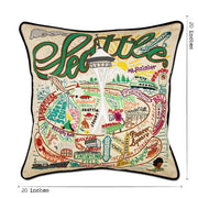 Quirks! Pillows Seattle, WA Hand-Embroidered Pillow