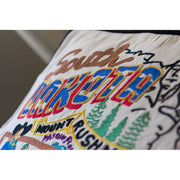 Quirks! Pillows South Dakota Hand-Embroidered Pillow