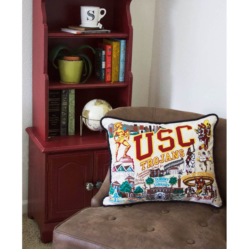 Quirks! Pillows Southern California, University of (USC) Collegiate Embroidered Pillow by CatStudio
