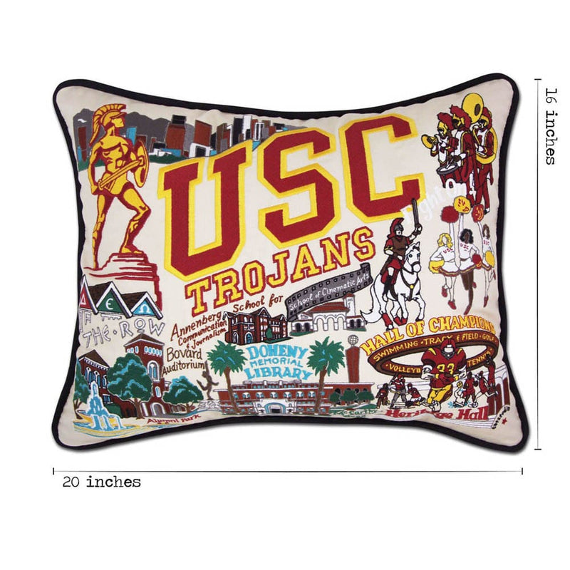 Quirks! Pillows Southern California, University of (USC) Collegiate Embroidered Pillow by CatStudio