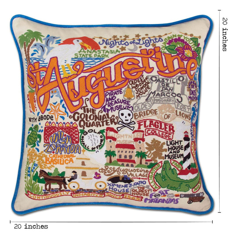 Quirks! Pillows St. Augustine, FL Hand-Embroidered Pillow