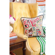 Quirks! Pillows St. Louis Hand-Embroidered Pillow by CatStudio