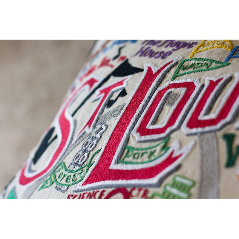 Quirks! Pillows St. Louis Hand-Embroidered Pillow by CatStudio
