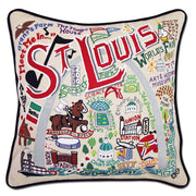 Quirks! Pillows St. Louis Hand-Embroidered Pillow by CatStudio