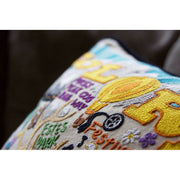 Quirks! Pillows Summer Colorado Hand-Embroidered Pillow