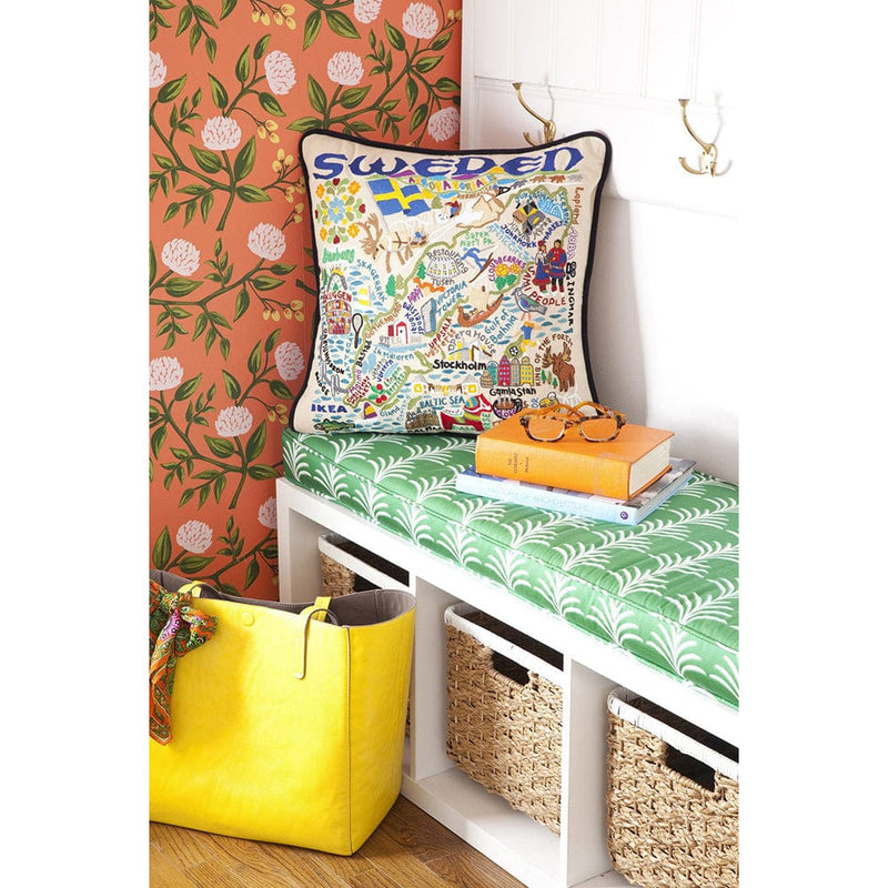 Quirks! Pillows Sweden Hand-Embroidered Pillow