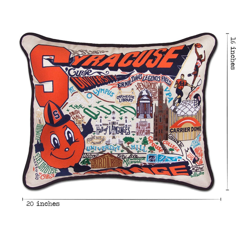 Quirks! Pillows Syracuse University Collegiate Hand-Embroidered Pillow