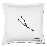 Quirks! Pillows Taurus Astrology Hand-Embroidered Pillow by Cat Studio