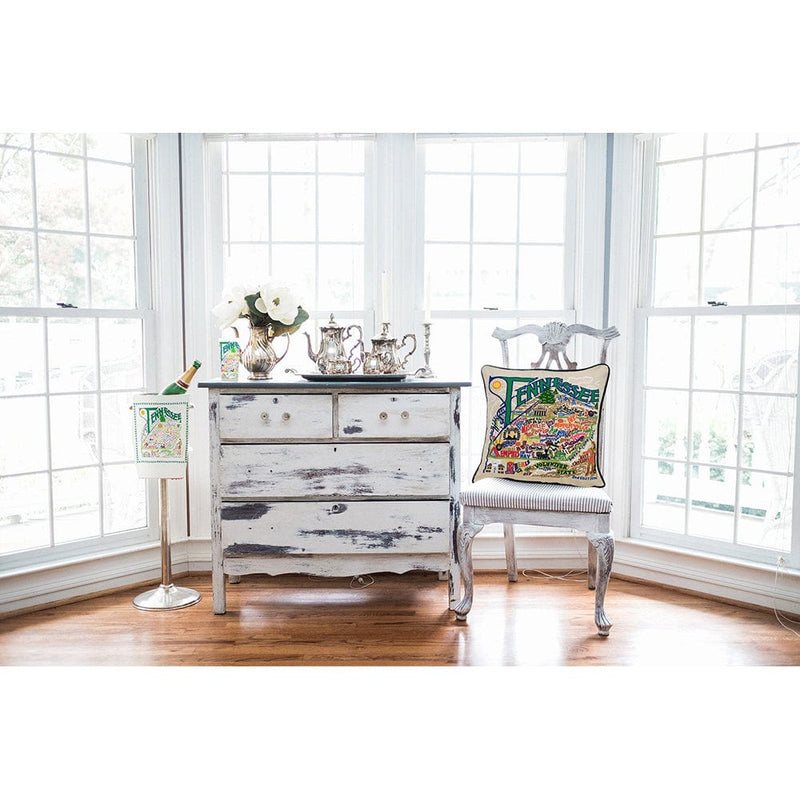 Quirks! Pillows Tennessee Hand-Embroidered Pillow