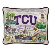 Quirks! Pillows Texas Christian University (TCU) Collegiate Embroidered Pillow by CatStudio