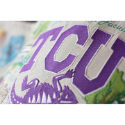Quirks! Pillows Texas Christian University (TCU) Collegiate Embroidered Pillow by CatStudio