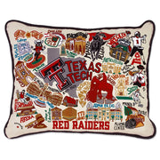 Quirks! Pillows Texas Tech University Collegiate Embroidered Pillow by Cat Studio