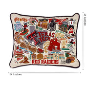 Quirks! Pillows Texas Tech University Collegiate Embroidered Pillow by Cat Studio