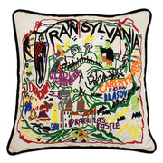 Quirks! Pillows Transylvania Halloween Hand-Embroidered Pillow
