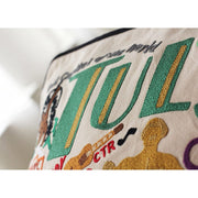 Quirks! Pillows Tulsa Hand-Embroidered Pillow