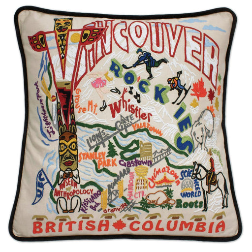 Quirks! Pillows Vancouver, B.C. Hand-Embroidered Pillow