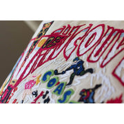 Quirks! Pillows Vancouver Hand-Embroidered Pillow by CatStudio