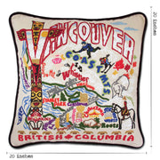 Quirks! Pillows Vancouver Hand-Embroidered Pillow by CatStudio