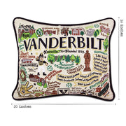Quirks! Pillows Vanderbilt University Collegiate Hand-Embroidered Pillow