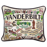 Quirks! Pillows Vanderbilt University Collegiate Hand-Embroidered Pillow