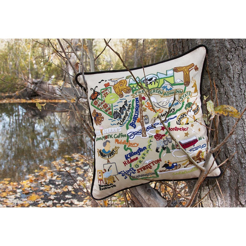 Quirks! Pillows Vermont Hand-Embroidered Pillow