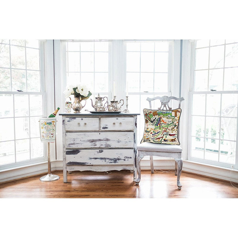 Quirks! Pillows Vermont Hand-Embroidered Pillow