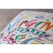 Quirks! Pillows Virgin Islands Hand-Embroidered Pillow