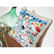 Quirks! Pillows Virginia Beach Hand-Embroidered Pillow by CatStudio