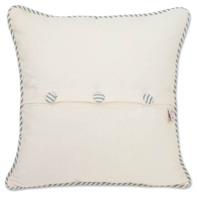 Quirks! Pillows Virginia Beach Hand-Embroidered Pillow by CatStudio