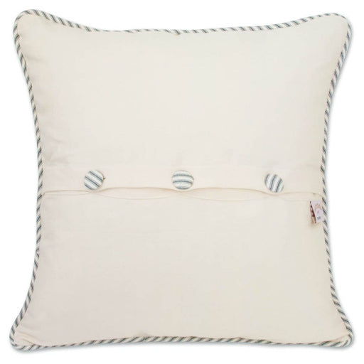 Quirks! Pillows Virginia Beach Hand-Embroidered Pillow by CatStudio