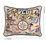 Quirks! Pillows Virginia Commonwealth University (VCU) Collegiate Embroidered Pillow by Cat Studio
