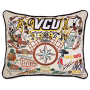 Quirks! Pillows Virginia Commonwealth University (VCU) Collegiate Embroidered Pillow by Cat Studio