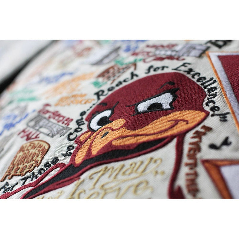Quirks! Pillows Virginia Tech Collegiate Hand-Embroidered Pillow