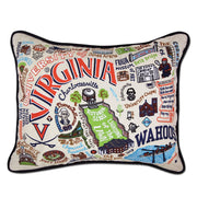 Quirks! Pillows Virginia, University of Collegiate Hand-Embroidered Pillow