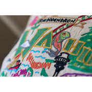 Quirks! Pillows Washington Hand-Embroidered Pillow
