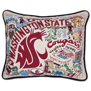 Quirks! Pillows Washington State University Collegiate Embroidered Pillow by CatStudio