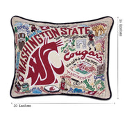 Quirks! Pillows Washington State University Collegiate Embroidered Pillow by CatStudio