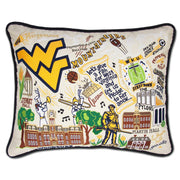 Quirks! Pillows West Virginia University Collegiate Hand-Embroidered Pillow