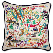 Quirks! Pillows Wisconsin Hand-Embroidered Pillow