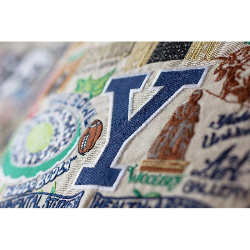 Quirks! Pillows YALE Collegiate Hand-Embroidered Pillow